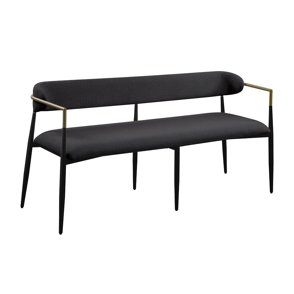 Transform your dining experience with the Jaramillo collection. This dining set with its weathered finish style, padded seat, and back cushions, combines comfort and elegance seamlessly. The modern design is perfect for both casual meals and sophisticated