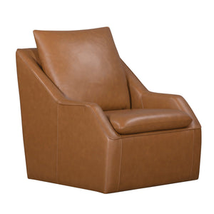 The Asher accent chair features a 360-degree swivel for ease of motion and a modern low-profile design. The comfortable, attached pillowtop seat has subtle welting and stitching, and the back cushion is removable, making cleaning a breeze. The Asher accen