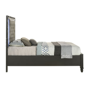 Radiance - 5/0 Queen Bed With Storage Only - Black Pearl