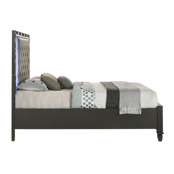 Radiance - 5/0 Queen Bed With Storage Only - Black Pearl