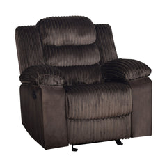 The Willow Recliner blends quality construction and cozy fabric for a relaxing addition to your living room or home theater. Built with hardwood and plywood frames and sturdy motion mechanisms for lasting durability. Wrapped in ultra-soft chocolate brown 