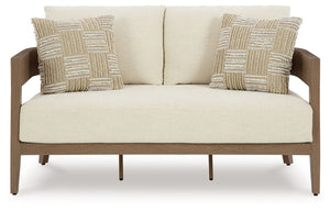  year after year. The gently curved piece features cushions wrapped in Nu