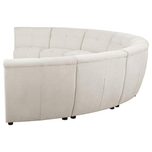 Charlotte - 8 Piece Upholstered Modular Sectional Sofa - Ivory