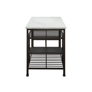 Lanzo - Kitchen Island - Marble & Gunmetal