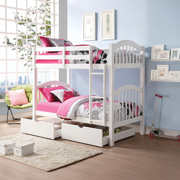 Heartland - Twin Over Twin Bunk Bed - White - 80"