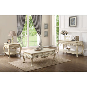  Rectangular Leg End Table w/1 Drw & Open Compartment: Bottom Shelf Wooden Top and Scrolled Apron Wooden Cabriole Leg: 20.51-"H (521mm) Drawer: Glide Center Metal (3-Ball Bearing