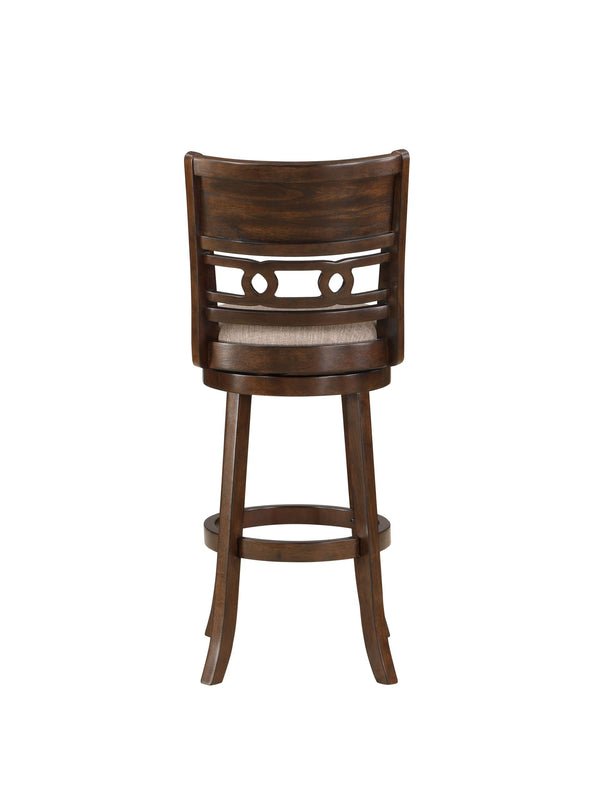 Gia - Swivel Barstool - Cherry / Brown - Fabric