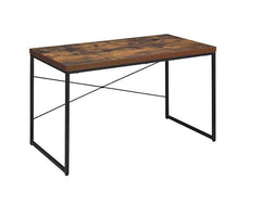 The Bob desk simply states that you are up with the times, with its industrial looks and the mixing of black metal with weathered oak. The thicker wood top is supported by lighter scaled black metal lags and an stretcher which assures for a sturdy surface