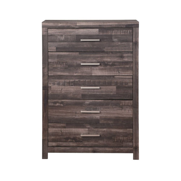 5 Drw Case-Sled Wooden Frame with Plank Pattern Wooden Sled Base Shape: Rectangular<br/><br/><b>Product Features</b><ul><li>Case: 1Pc/1Ctn</li><li>Finish: Dark Cherry</li><li>Style: Transitional</li><li>Materials: Wood, Veneer, Composite Wood</li></ul><br