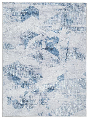 Marvel at the modern stylings of this rug. Showcasing a tantalizing texture with faux rabbit fur, this abstract piece elevates your decor with its ethereal aura in shades of cream, gray and blue.<br/><br/><b>Product Features</b><ul><li>Made of polyester</