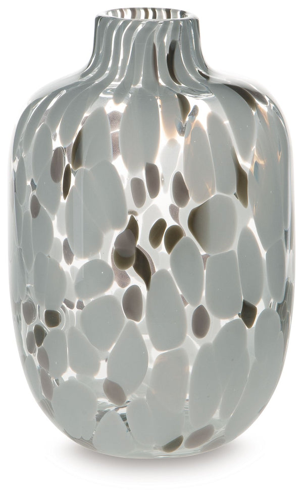 Be inspired by the artistry of blown glass. This beautifully crafted vase is a casual take on a classic silhouette, with versatile neutral hues that are right at home in settings from farmhouse to modern. Drop in the seasonâ€™s florals for on-trend appeal