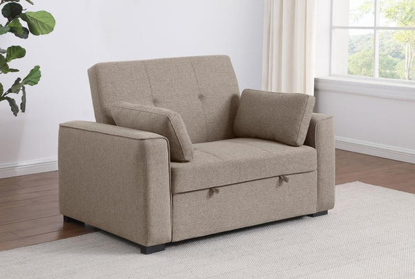  the armchair converts to a single bed