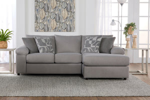 Remi - 2 Piece Chaise Sectional - Light Gray