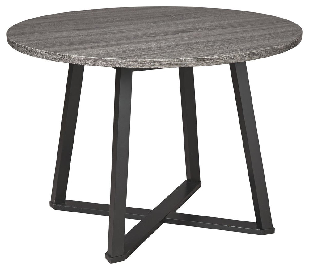 Mid-century inspired design using Mindi veneers, engineered board and hardwood solids. Table tops are made with Mindi veneer with a casual warm brown finish paired with metal base in a brushed dark bronze color finish that has a warm color quality. Angled