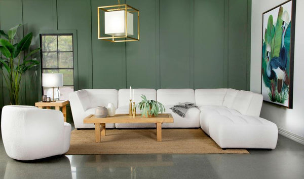 Sunny - Square Upholstered Ottoman - Natural