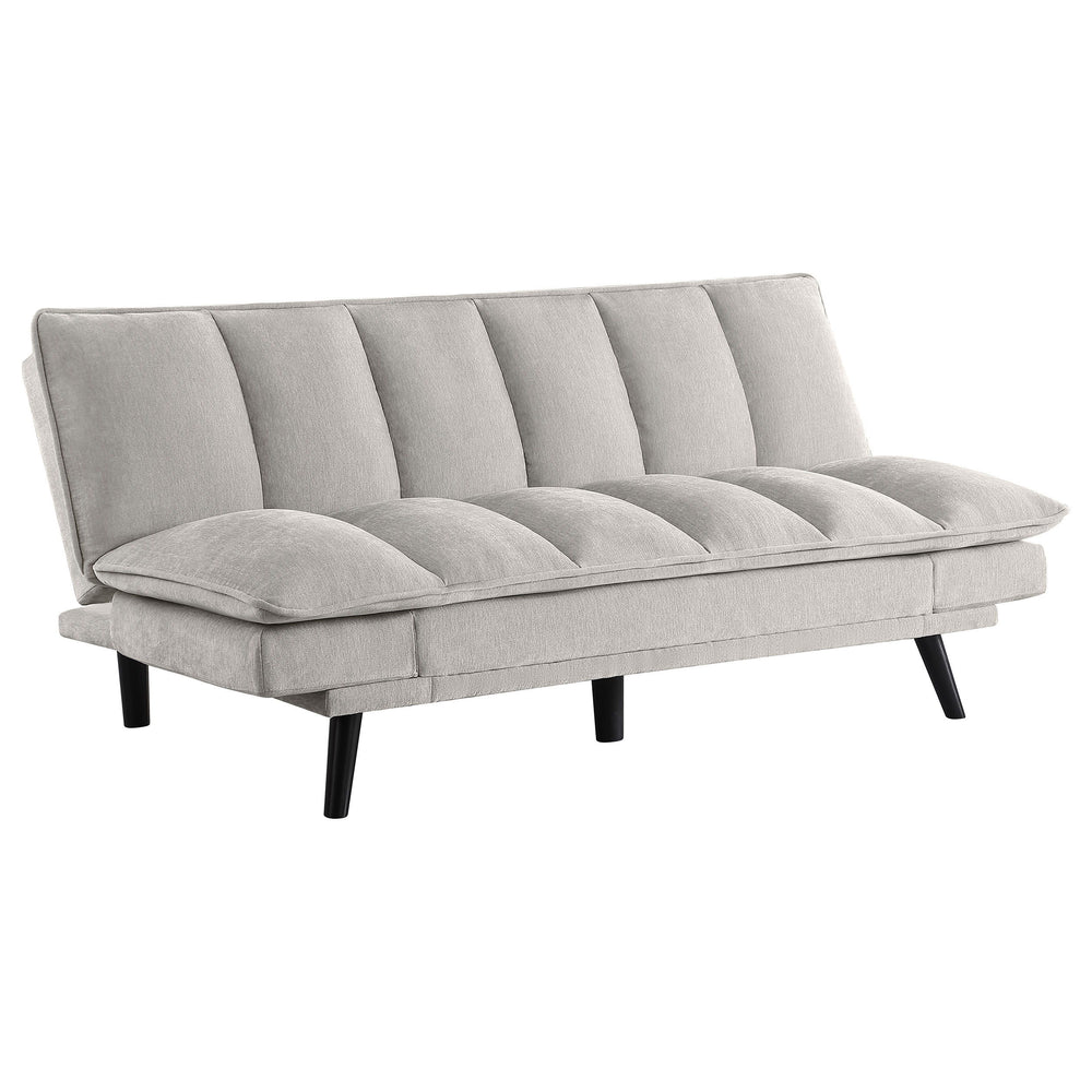 Versatility reigns in a modern sofa bed. Soft upholstery complements perfectly, bringing inviting style to a convertible design. It goes from sofa to bed with a lay-flat mechanism, perfect for a multi-functional space like a home office or compact living 