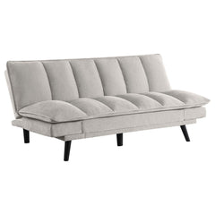 Versatility reigns in a modern sofa bed. Soft upholstery complements perfectly, bringing inviting style to a convertible design. It goes from sofa to bed with a lay-flat mechanism, perfect for a multi-functional space like a home office or compact living 