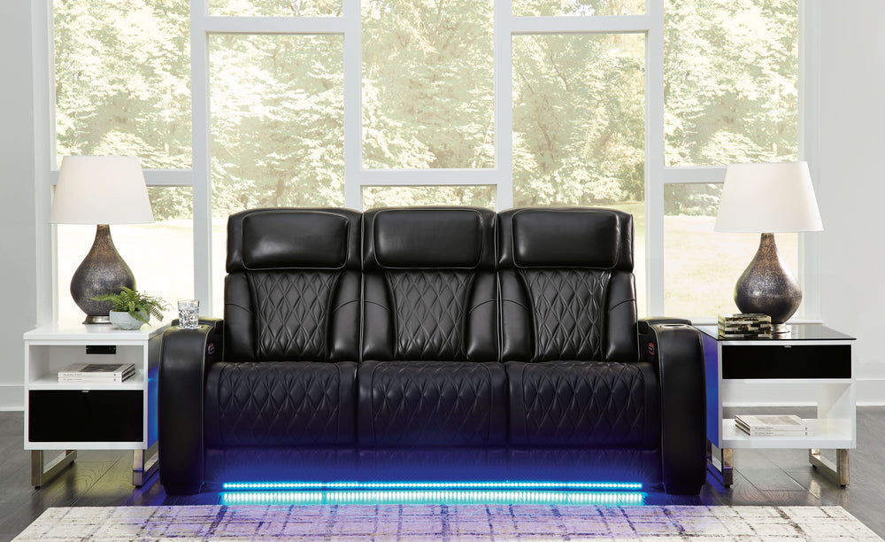Ready to take your reclining experience to the next level? Then sit up and take notice. With this seating package, ultimate relaxation is at your fingertips. Experience the pure bliss of an air massage system and heated seats at the touch of a button. Plu