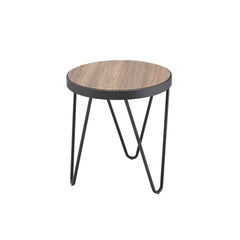 The Bage occasional collection express your hipness with stylish industrial inspired design, its Weathered Gray top is the perfect match for your living room space. Its banded edge gives it a solid look setting on the 3 -"V-" dark metal legs.<br/><br/><b>