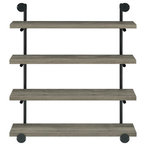 Elmcrest - 4-Shelf Wall Bookshelf - Gray Driftwood