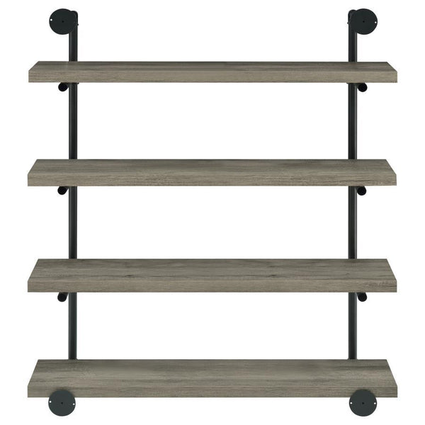 Elmcrest - 4-Shelf Wall Bookshelf - Gray Driftwood