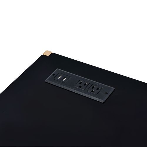 Midriaks - Writing Desk - Black & Gold Finish