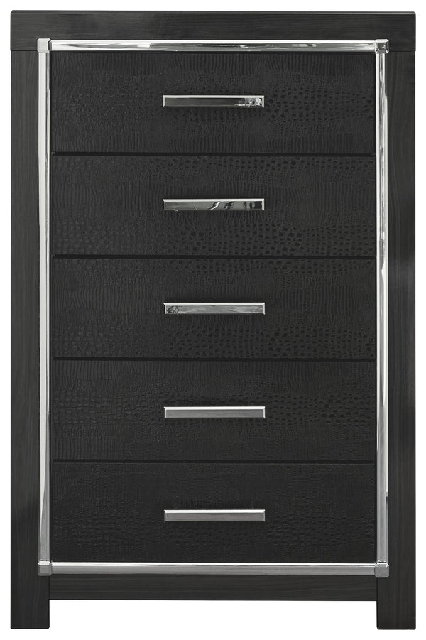  faceted chrome-tone accents and faux alligator panels exude Hollywood-chic style to t