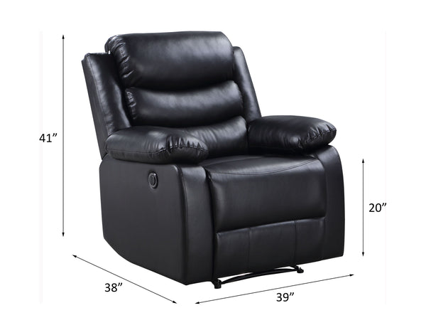 Eilbra - Recliner - Black PU