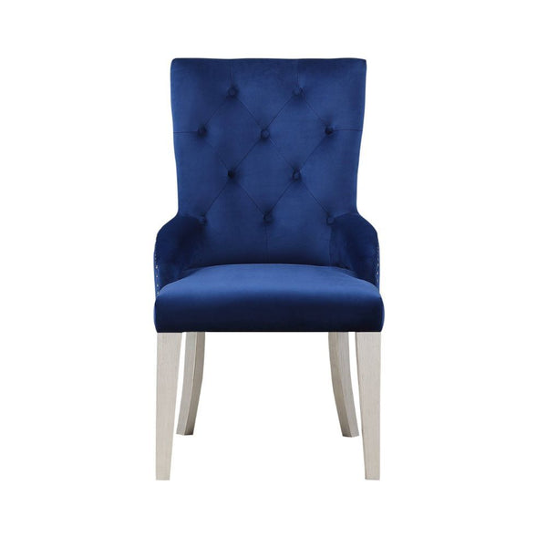 KD, Parson Chair (High Back) Stationary Seat: Standard Dining Height Padded SEAT & BACK: Fabric (Solid Pattern) Nail-head Trim, Pull-Ring (Outside) Padded Seat Apron Padded Backrest (Button Tufted Inside) Seat Construction: Padded Apron Seat () Wooden Tap