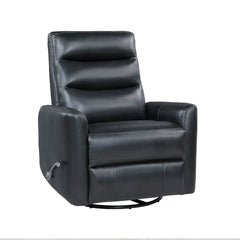 Discover the Takami Recliner, a sleek and contemporary addition to your living space. Equipped with an adjustable headrest and swivel base, this recliner effortlessly combines style and functionality. The triple roll backrest, featuring feather and foam c