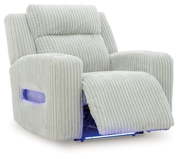 Forest Lake - Alloy - Power Recliner With Adj Headrest