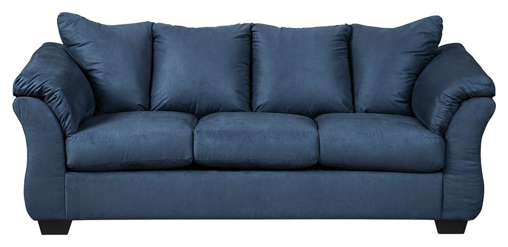 Talk about fine lines and great curves. Thatâ€™s the beauty of this standout sofaâ€”made to suit your appreciation for clean, contemporary style. A striking flared frame, comfy pillow top armrests and an ultra-soft upholstery that holds up to everyday liv