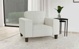  comfortable seating group with a modern accent armchair. Designed for indulgent comfort