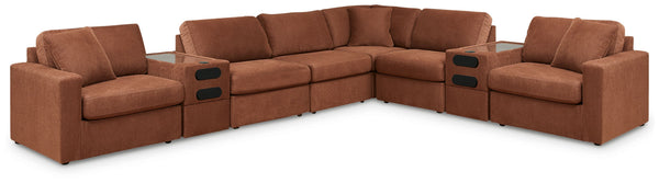 Looking cool and contemporary is great. But when it comes down to it, youâ€™re all about low-maintenance lounging. With the performance fabric on this sectional with audio system, cleaning spills is a breeze. Its customizable modular design caters to your