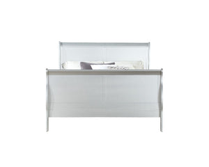 Louis Philippe III - Eastern King Bed - Platinum - 47"
