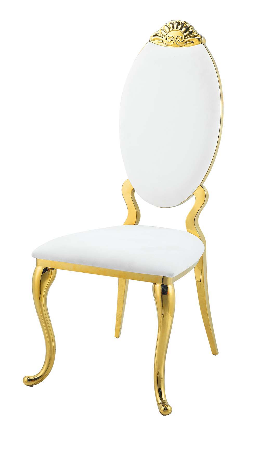 With modern and classic design elements perfectly merged into one to create the Fallon dining table. The round white marble tabletop is classic and will always stay in fashion, paired with the fresh gleaming golden base to create a chic piece. The single 