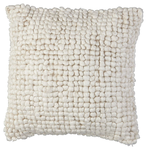 Bring textural interest to your decor with the visual intrigue of this pillow. Its luxuriously looped design is utterly charming, adding a relaxed sense of style wherever it-'s placed.<br/><br/><b>Product Features</b><ul><li>Face made of wool/polyester/co