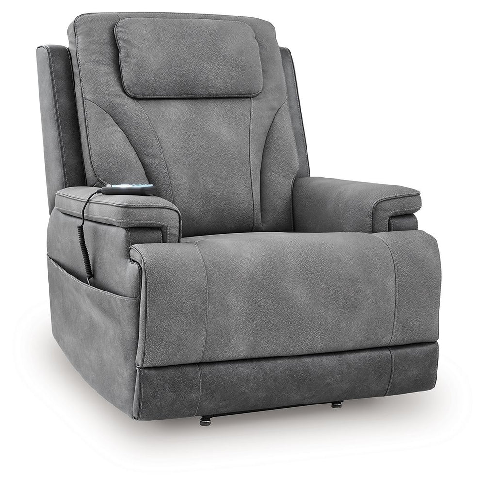 Enjoy effortless comfort at the touch of a button with this power lift recliner. Kick back, adjust the headrest and find the perfect level of lumbar support with easy one-touch controls. When itâ€™s time to stand, the gentle power lift feature helps you t