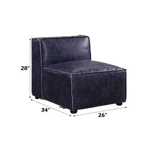 Birdie - Accent Chair - Vintage Blue Top Grain Leather