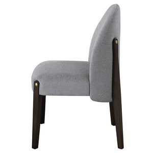 Clayten - Side Chair (Set of 2) - Gray Fabric & & Espreeso Finish