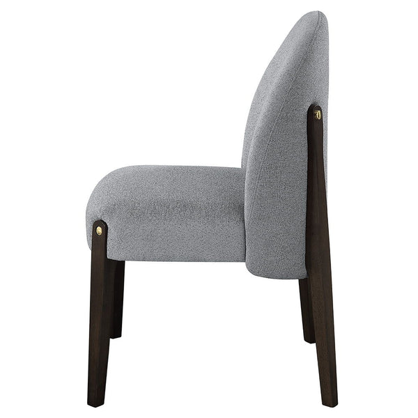 Clayten - Side Chair (Set of 2) - Gray Fabric & & Espreeso Finish