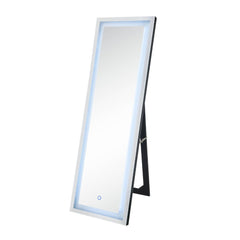 Nyoka - Floor Mirror w/LED - Mirrored - 19-"<br/><br/><b>Product Features</b><ul><li>Accent Floor Mirror</li><li>Rectangular Shape (Portrait Orientation)</li><li>LED Touch Light Included</li><li>Beveled Mirrored Frame</li><li>Case: 1Pc/1Ctn</li><li>Finish