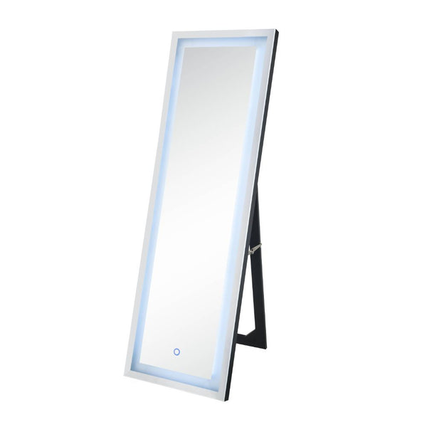 Nyoka - Floor Mirror w/LED - Mirrored - 19-"<br/><br/><b>Product Features</b><ul><li>Accent Floor Mirror</li><li>Rectangular Shape (Portrait Orientation)</li><li>LED Touch Light Included</li><li>Beveled Mirrored Frame</li><li>Case: 1Pc/1Ctn</li><li>Finish