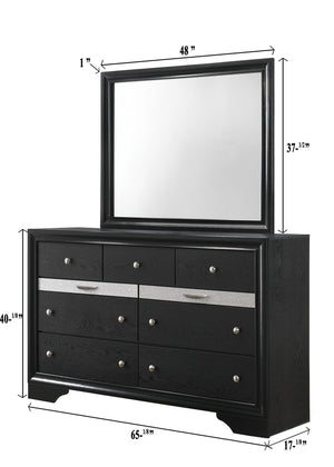 Regata - Queen 3 Piece Bedroom Set - Black