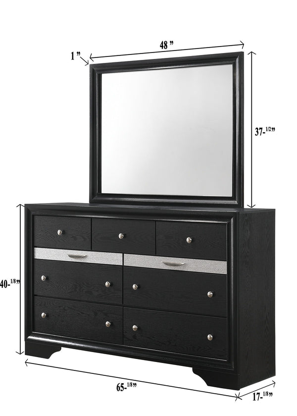 Regata - Queen 4 Piece Bedroom Set - Black