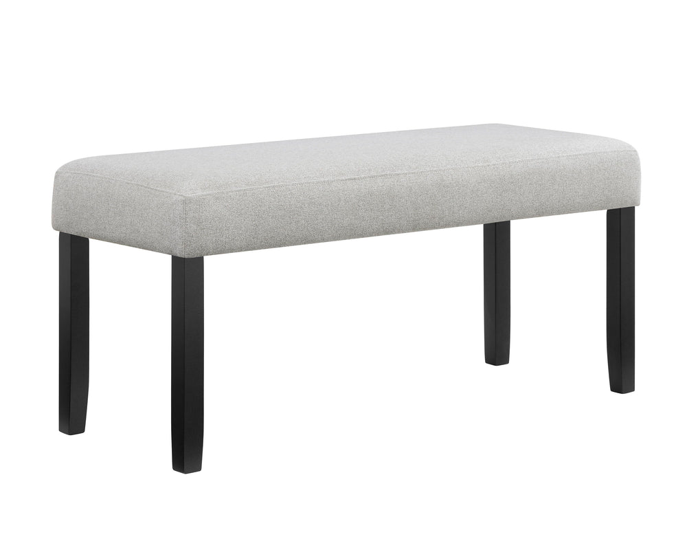 This dining group brings modern sophistication to your dining space with its sleek, contemporary design. The eye-catching marble-like tabletop adds a touch of luxury, perfectly balanced by the sturdy, dark-finished base for a striking contrast. The comfor