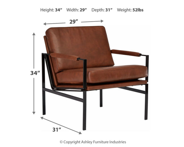 Puckman - Brown / Silver Finish - Accent Chair