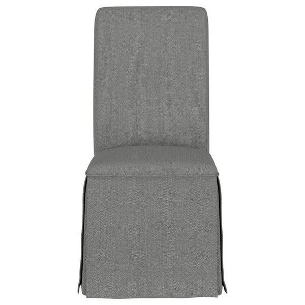Shawna - Upholstered Skirted Dining Chair (Set of 2) - Gray
