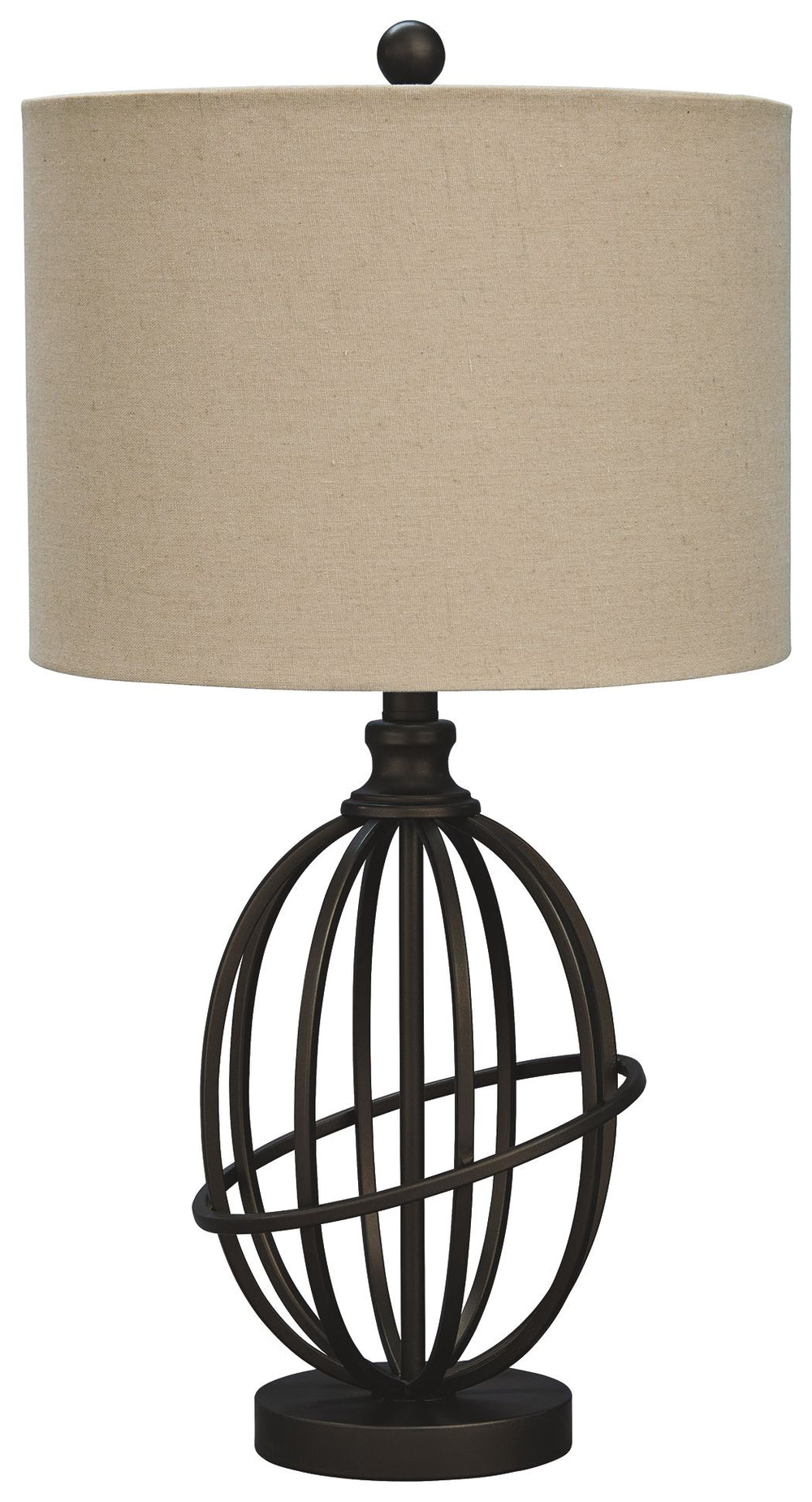 This table lamp-'s armillary-inspired design illuminates your home with revolving style. Complemented by a dark brown finish, it-'s a sophisticated match for your traditional decor.<br><br><b>Additional Dimensions</b><br><ul><li>Shade: 0-"</li><li>Base: 0