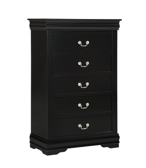 Louis Philip - Full 5 Piece Bedroom Set - Black